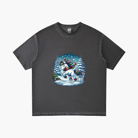 Unicorn in a Winter Wonderland Gradient T Shirts