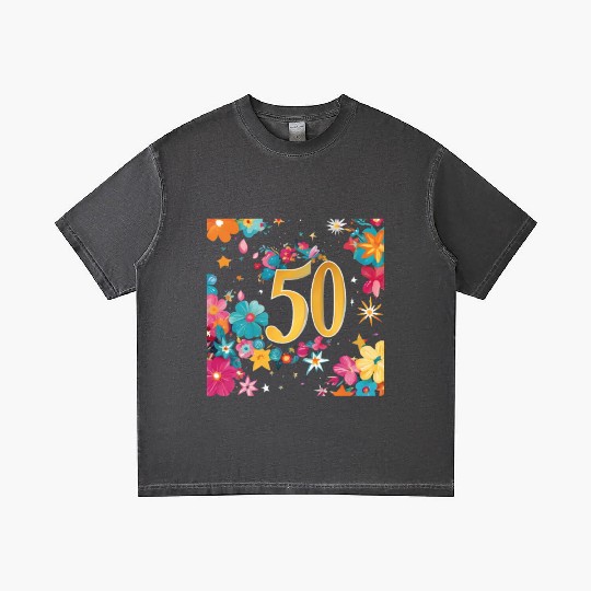 The Radiant Golden Anniversary Gradient T Shirts