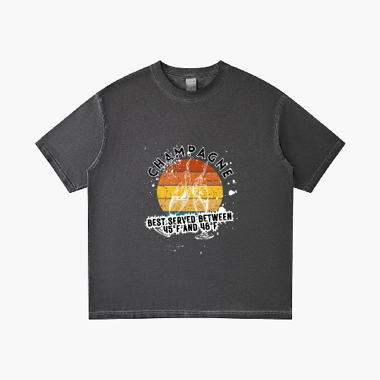 Champagne Best Served Between 45°F And 48°F Gradient T Shirts