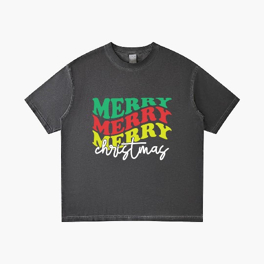 Merry merry merry Christmas, Xmas Design Gradient T Shirts