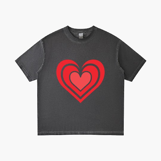 Red Heart and Love Valentine's Day Gradient T Shirts