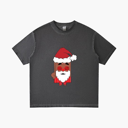 Choco Christmas Santa Claus Funny Santa Face Gradient T Shirts