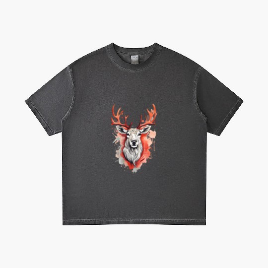 Reindeer Sublime Antler Silhouette Top Gradient T Shirts