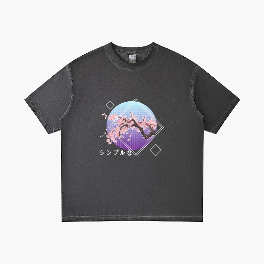 Lofi Aesthetic Sakura Cherry Blossom Tree Japanese Gradient T Shirts