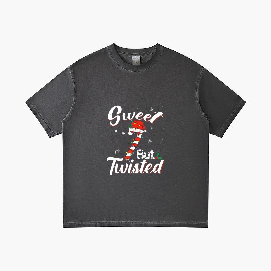 Sweet But Twisted Funny Christmas Candy Cane Xmas Gradient T Shirts