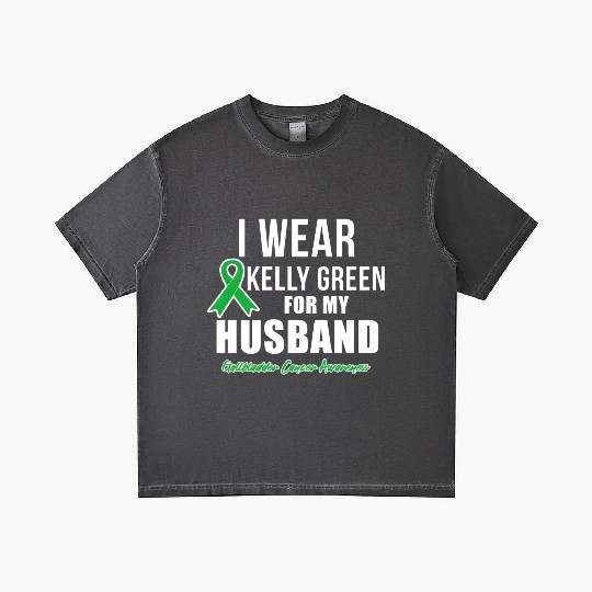 I Wear For Husband Gallbladder Cancer Awareness Gradient T Shirts
