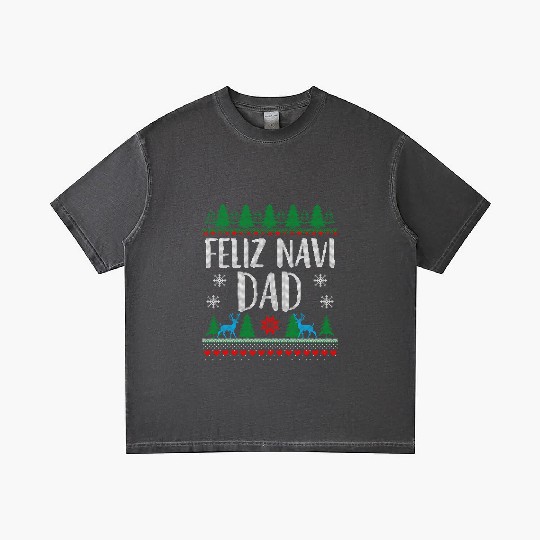 Feliz NAVIDad Funny Holiday Ugly Christmas Themed Gradient T Shirts
