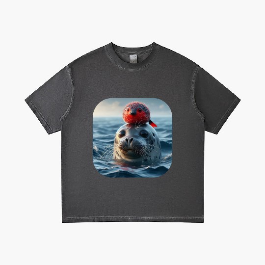 Seal and pufferfish friends from the ocean Gradient T Shirts