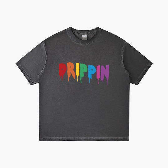 Drip Colorful Rainbow Hip Hop Dripg Sauce Gradient T Shirts