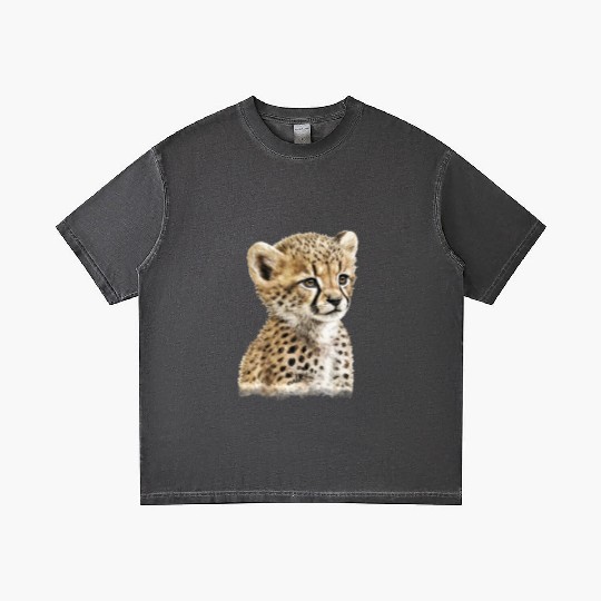 Baby Cheetah Watercolor Painting Portrait Gradient T Shirts