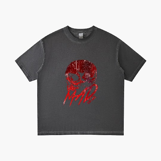 Red Skull with Lightning Graffiti Gradient T Shirts