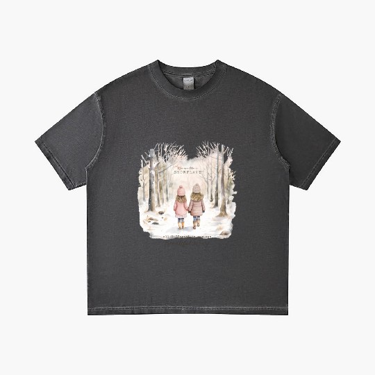Cute Kids In Winter Wonderland Gradient T Shirts