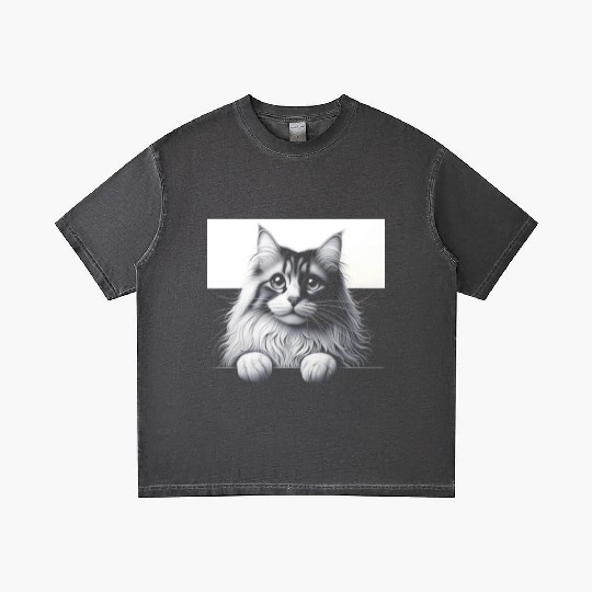 More Treats persian 1- Cute realistic cat drawing Gradient T Shirts