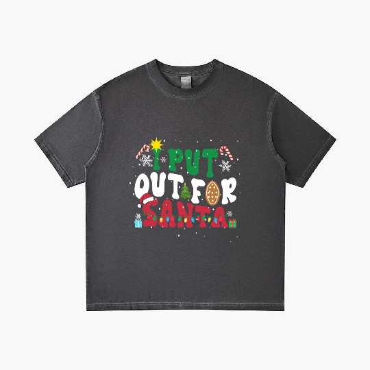 I put Out For Santa Funny Christmas Gradient T Shirts