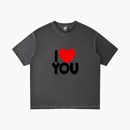 I Love You Red Heart Couples Matching Valentine Gradient T Shirts