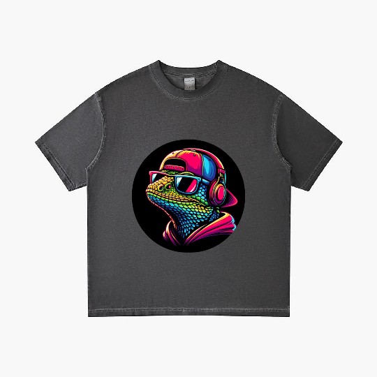 Cool gecko lizard with dj headphones Gradient T Shirts