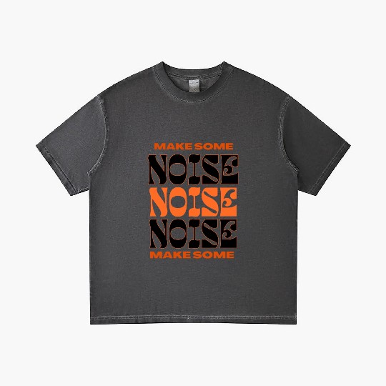 Orange Black Typography Gradient T Shirts