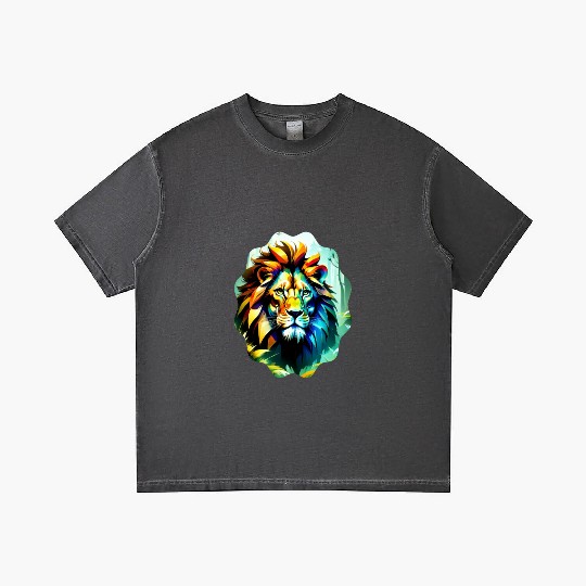 Lion Abstract Art Gradient T Shirts