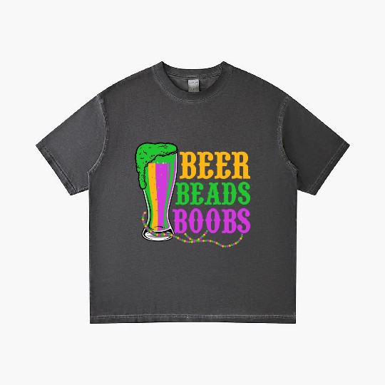 Beer Beads Boobs Carnival Mardi Gras Gradient T Shirts