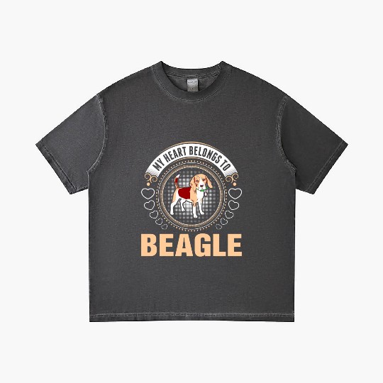 My Heart Belongs To Beagle Dog Gradient T Shirts