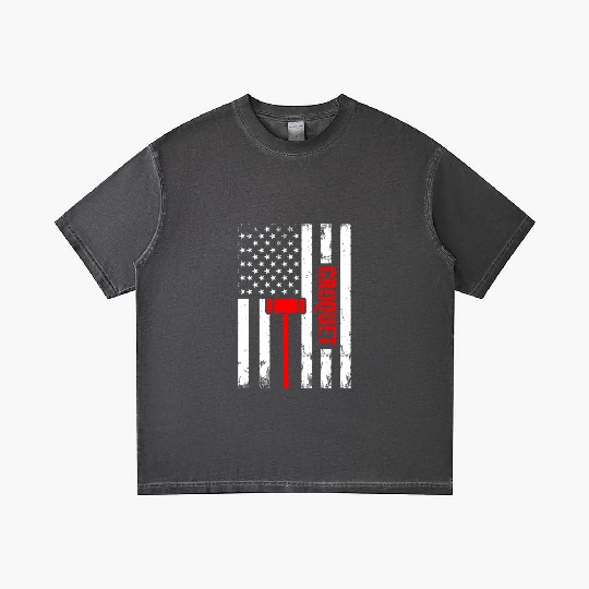 Croquet US Flag Croquet Player Gradient T Shirts