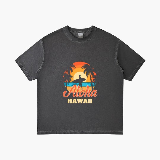 Aloha Hawaii Island Boy Gift Gradient T Shirts