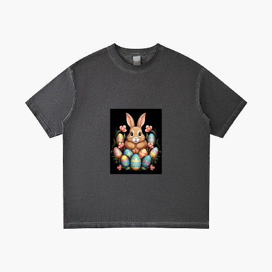 Easter Bunny Rabbit Colorful Eggs Easter Egg Hunt Gradient T Shirts
