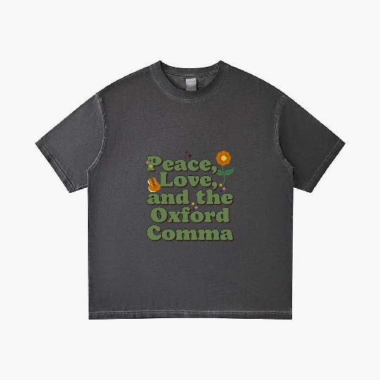 Funny Oxford Comma Peace Love and the Oxford Comma Gradient T Shirts