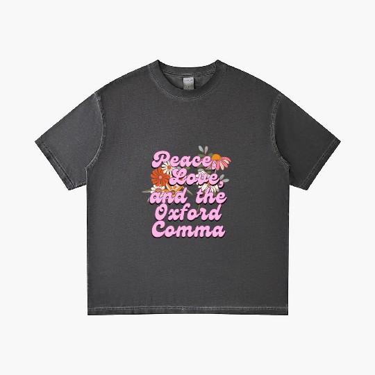 Funny Oxford Comma Peace Love and the Oxford Comma Gradient T Shirts
