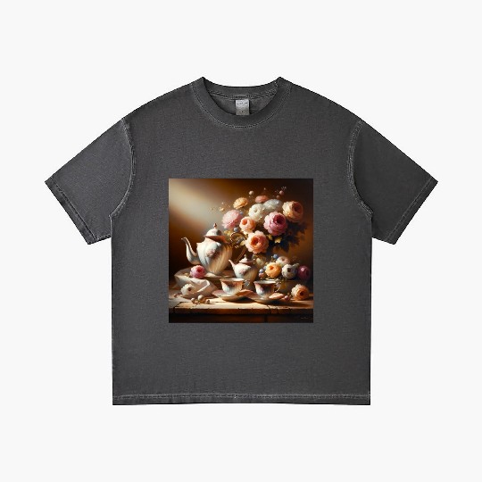 Timeless Elegance Vintage Tea Set Still Life Gradient T Shirts