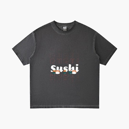 Japanese Fish Maki Cuisine Gradient T Shirts