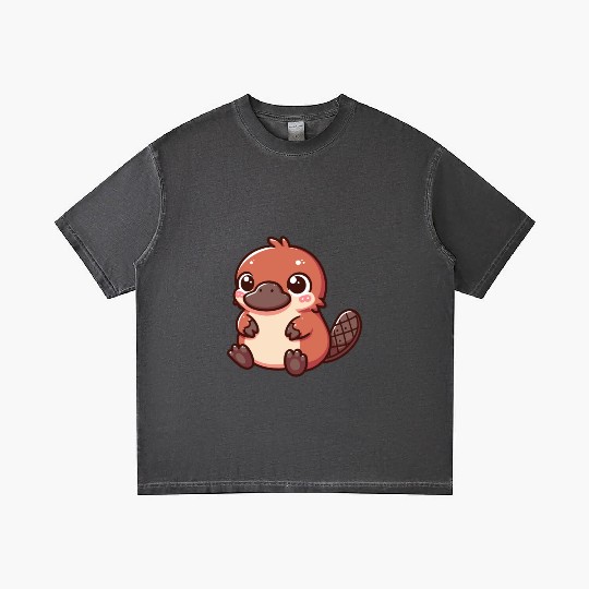 Playful Platypus Cartoon Gradient T Shirts