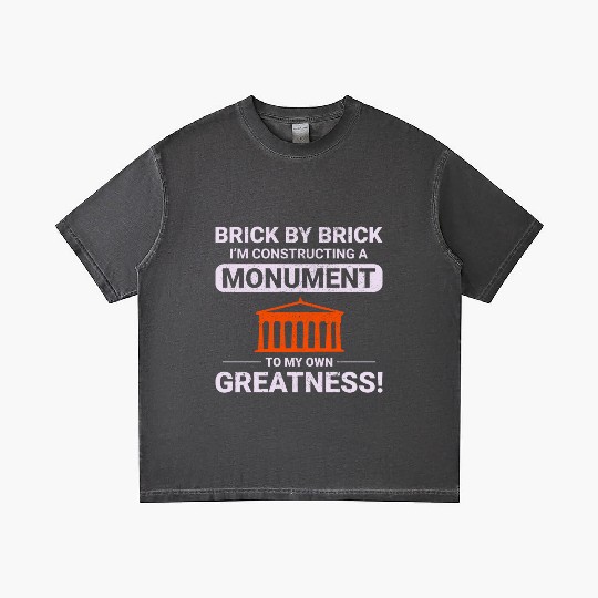Monumental Brick Mastery: Humorous Bricklayer Gradient T Shirts