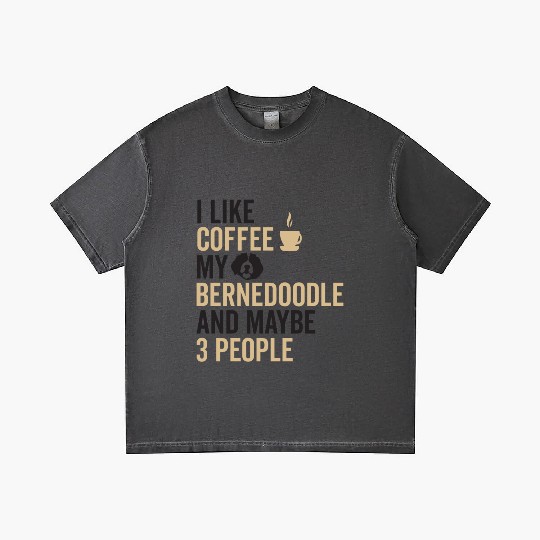 Bernedoodle Dog Owners Funny Coffee Lover Quote Gradient T Shirts