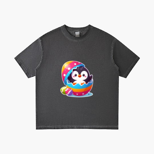 Penguin hatches from colorful Easter egg Gradient T Shirts
