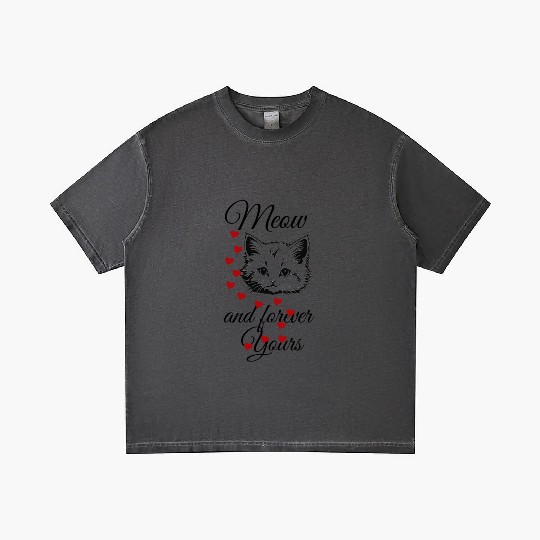 Meow And Forever Yours Valentines Day Kitten Gradient T Shirts