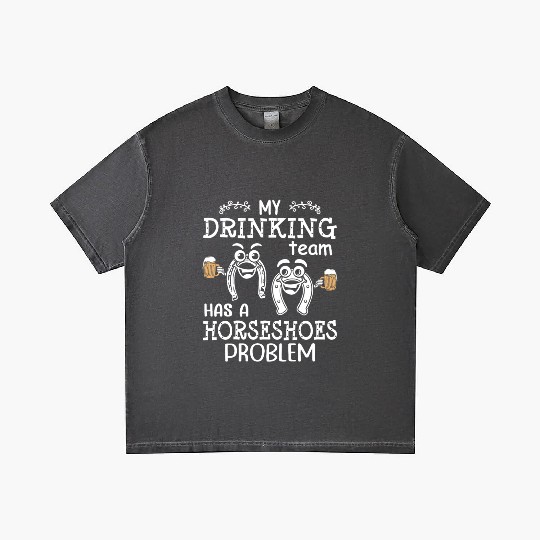 Drinking Team Horseshoe Pitching Gradient T Shirts