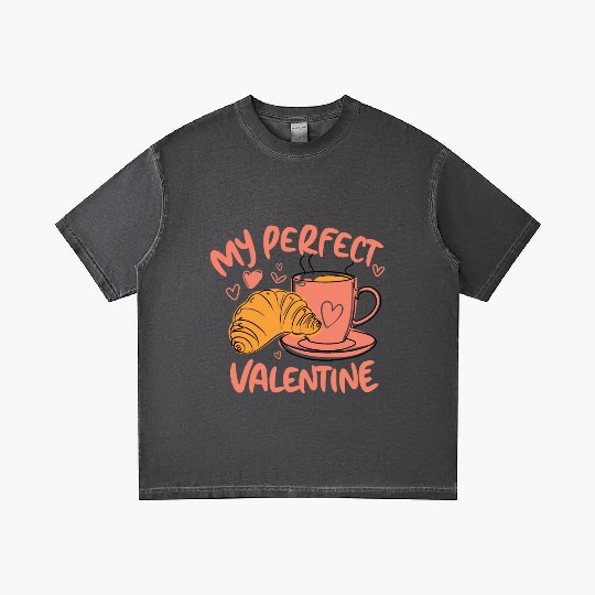 Coffee and Croissant | My Perfect Valentine Gradient T Shirts