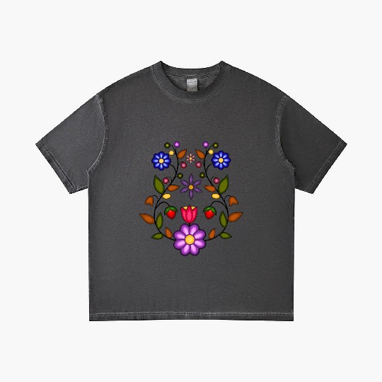 Native Ojibwe Floral with Anishinaabe Flowers Gradient T Shirts
