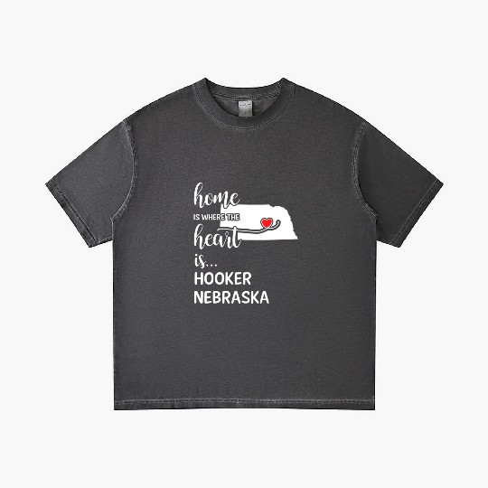 Hooker County Nebraska Is Where My Heart Is Gift Gradient T Shirts
