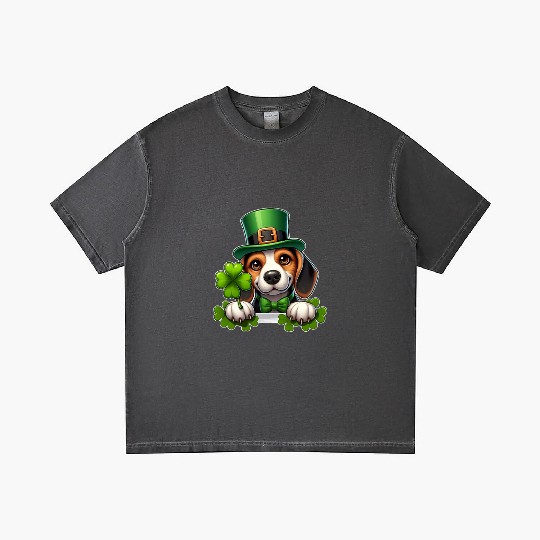 St. Patrick's Day Beagle Gradient T Shirts