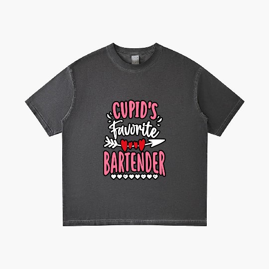 Cupid's Favorite Bartender Valentines Day Matching Gradient T Shirts