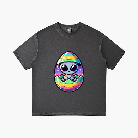 Alien Easter Egg Hatching: Colorful Surprise Gradient T Shirts