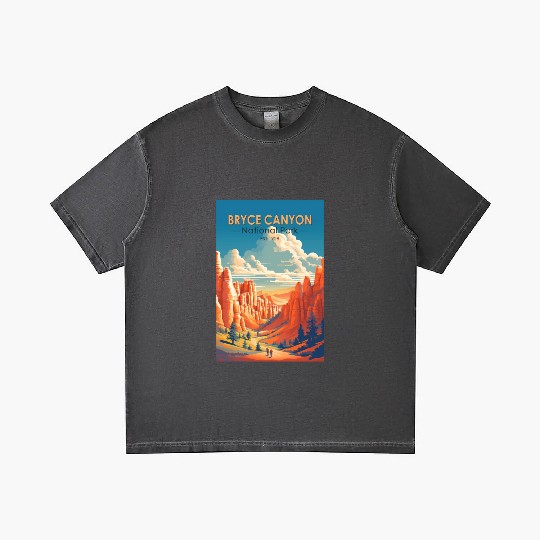 Bryce Canyon National Park Travel Art Vintage Gradient T Shirts