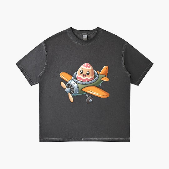 Easter Egg Airplane Pilot Design Gradient T Shirts