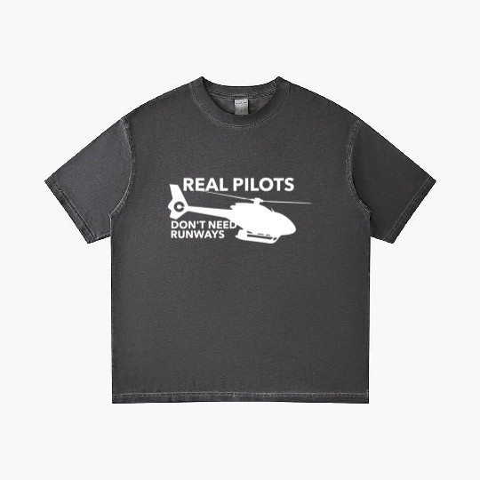 Real Pilots Don t Need Runways Helicopter Pilot Gradient T Shirts