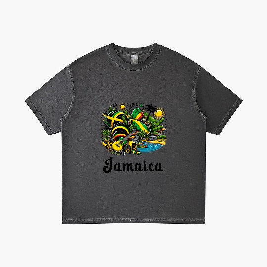 Jamaica Caribbean flag design Gradient T Shirts