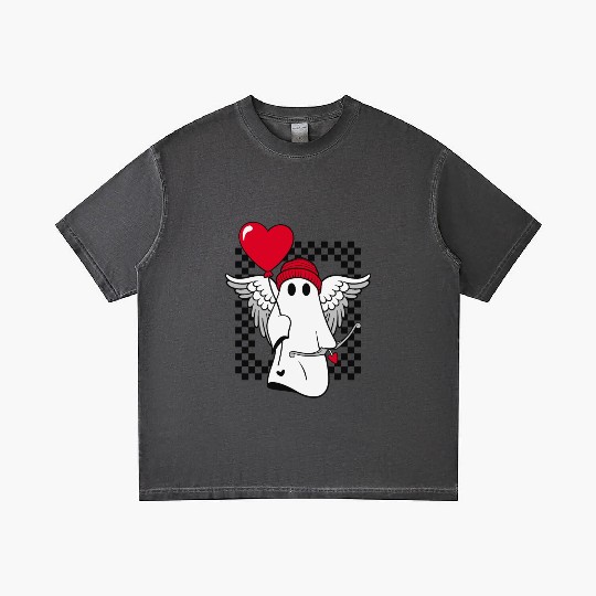 Valentine's Day Cupid Ghost Wings Heart Love Arro Gradient T Shirts