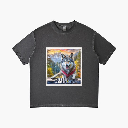 DJ Wolf Wilderness Mix Gradient T Shirts