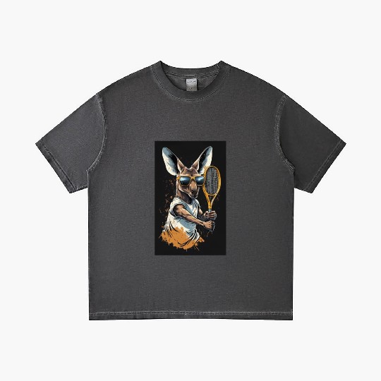 Kangaroo play tennis Gradient T Shirts